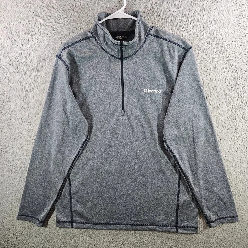 The North Face Mens Gray Legrand Quarter Zip Pullover Fleece Large L Activewear